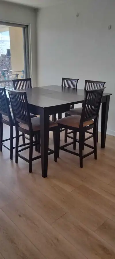dinning table that extends with 6 chairs, View more
