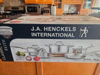 J.A. Henckels 10 piece classic clad cookware set