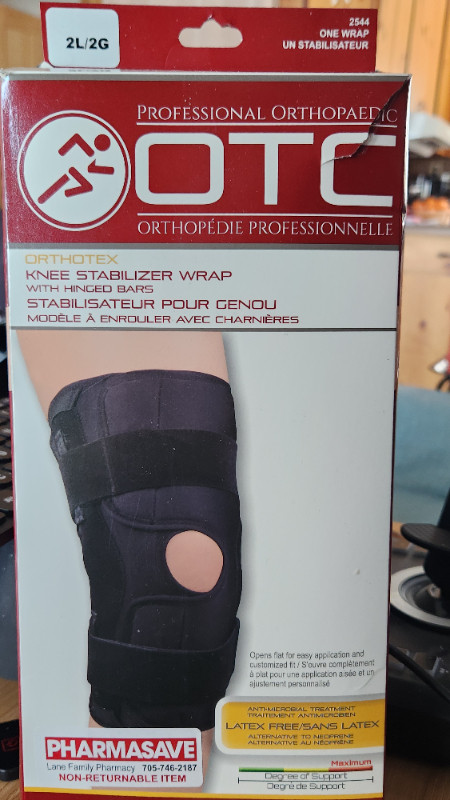 OTC KNEE STABILIZER WRAP WITH HINGED BARS in Health & Special Needs in Muskoka
