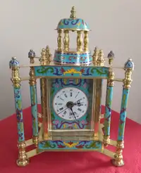 Antique Majestic Clock Cloisonne.