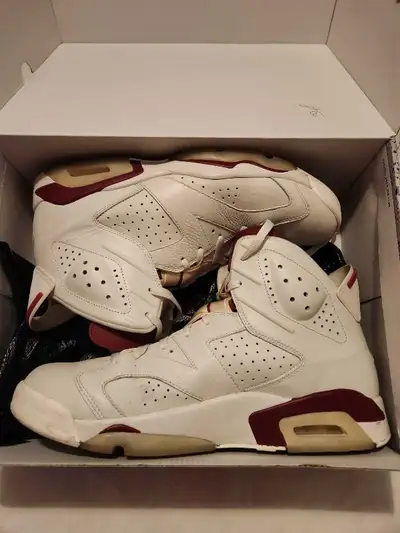 jordan 6 white and maroon sz 13, View more