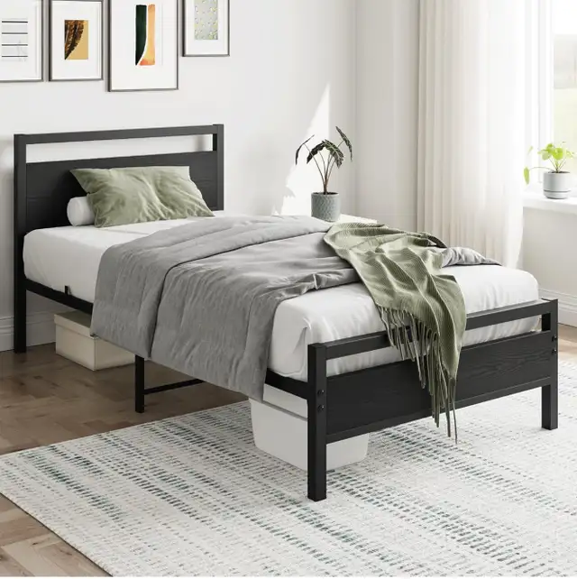 Twin Platform Bed Frame  in Beds & Mattresses in Kitchener / Waterloo - Image 2