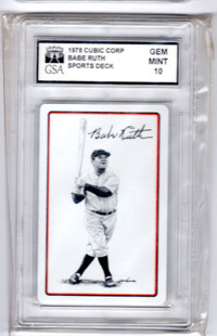 1978 CUBIC CORP BABE RUTH SPORTS DECK GRADED 10 GEM MINT
