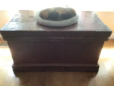 Antique Blanket Box/Trunk Cat Not Included :)