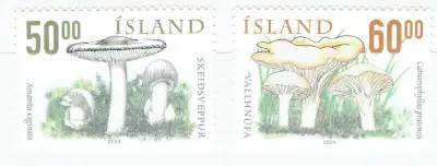 ISLAND. SET  de 2 timbres  CHAMPIGNONS / MUSHROOMS., View more