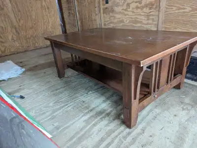 Mission style wood coffee table, View more