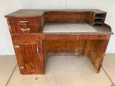 Old wooden desk, View more