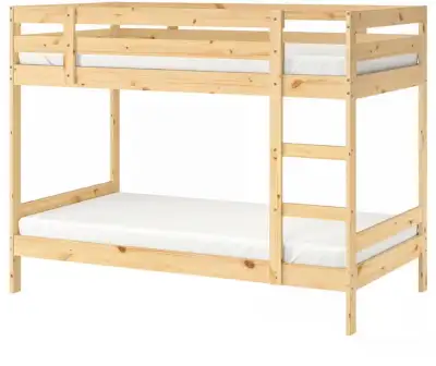 IKEA Mydal bunk bed Takes two TWIN size mattresses, not included. In almost new condition, used for...