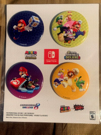 Mario Superstars Party Kart Lot 4x Nintendo Switch Promo Macaron