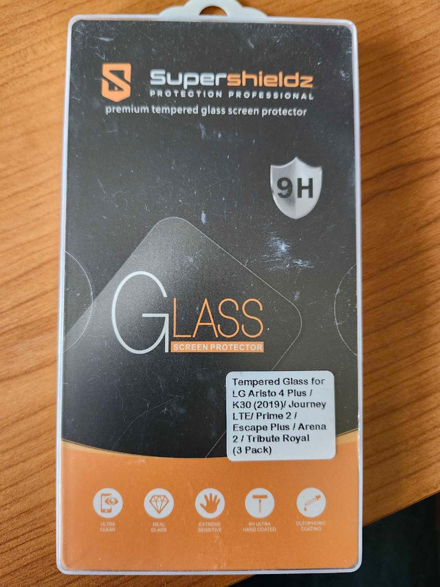 Lg K30 tempered glass screen protector in Cell Phone Accessories in Peterborough