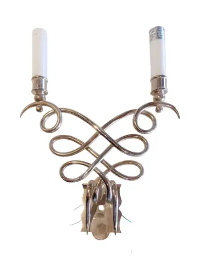 Polished Nickel Swirl Wall Sconce - 11" x 15", View more