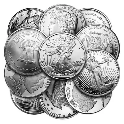 Private Mint Refinery Standard 1 oz 999 Silver Bullion Rounds, View more