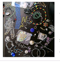 Beads and pieces of jewelry  for arts and crafts, all for $5