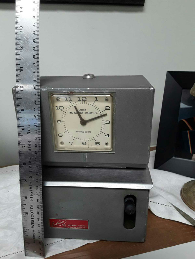 Vintage Latham Time Clock in Arts & Collectibles in St. Catharines