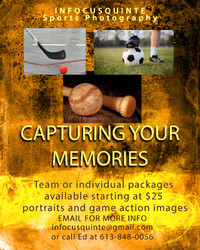 Sport team and individual photo packages