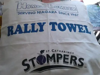 St Catharines BLUE JAYS aka STOMPERS rally towel, View more