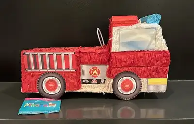 New Fire Truck Pinata H - 10" L - 19" W - 7 "