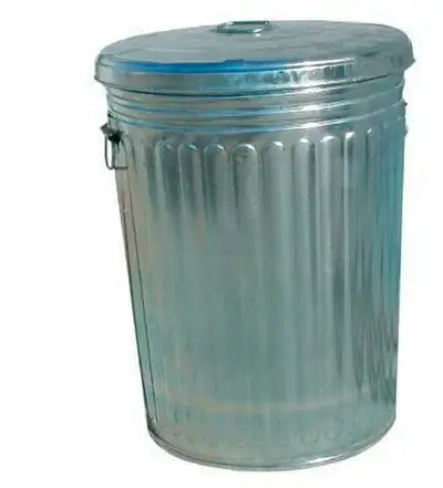 Looking for metal garbage can with lid