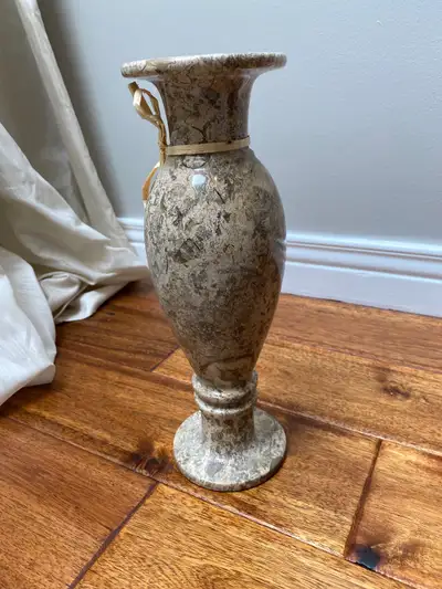 Marble flower vase 12” high