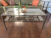 Glass Coffee Table with Two side tables