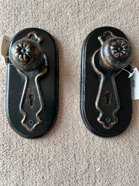 Pair of replica door handle clothing hooks