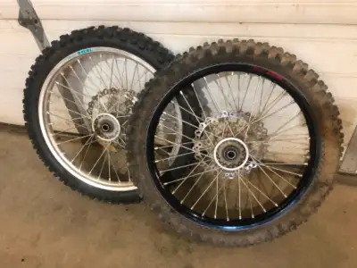 $300 each Black or Chrome Used motocross front wheel In great condition No cracks and no major damag...