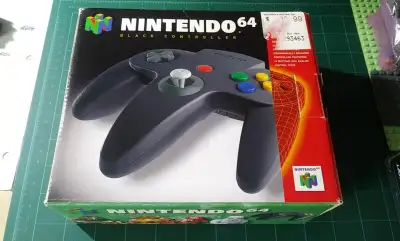 N64 Nintendo 64 Black Controller Box & Blue Controller, View more