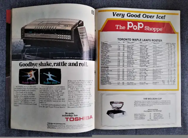 1982 Toronto Maple Leafs Program vs Minnesota North Stars in Hockey in City of Toronto - Image 4
