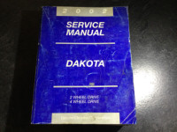 2002 Dodge Dakota Service Shop Manual SLT Sport R/T Quad Cab 4x4
