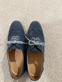 Cole Haan Women's suede oxford blue dress shoe