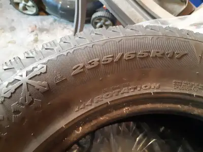 GT Radial, Icepro 3 suv. Used couple seasons. Good tread. Paid $1,000 for them.