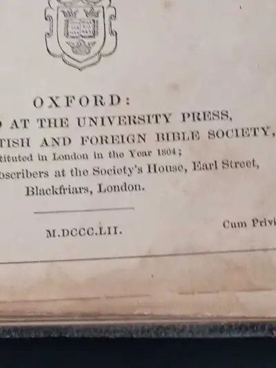 Oxford Holy Bible 1804, View more
