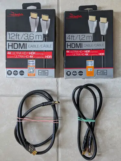 Rocketfish & Monster Cable Premium HDMI Cables (4), View more