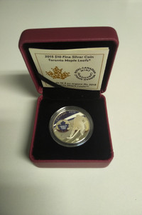 2015 $10 Toronto Maple Leafs pure silver coin