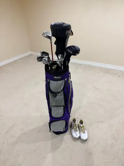 Ping Serene Golf Club Set with women's golf shoes, View more
