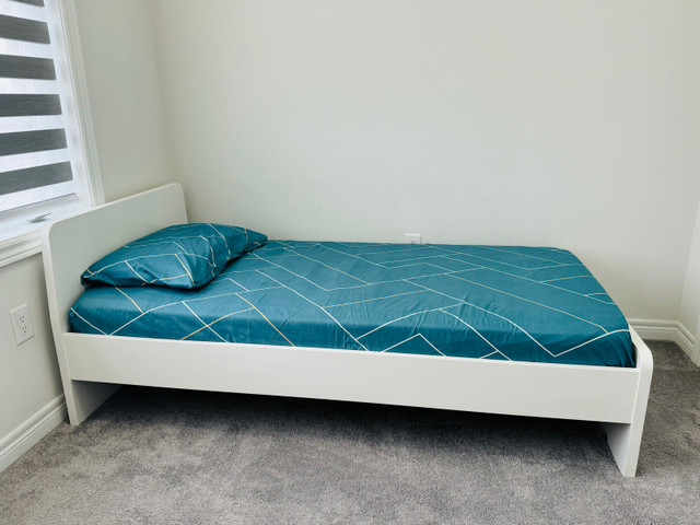 Twin Bed Frame - Ikea | ASKVOLL  in Beds & Mattresses in Oshawa / Durham Region - Image 3