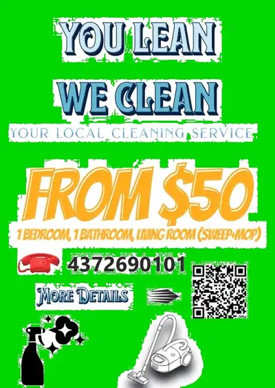 Attention GTA  "You Lean We Clean" No Hourly Charge., View more