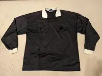 Umbro Large Long Sleeve Soccer Referee Jersey - Black/White