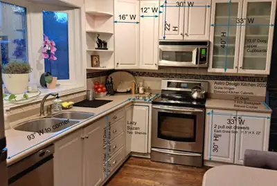 2002 Astro Elmwood kitchen cabinets will be removed the next week (mid June). Includes solid surface...