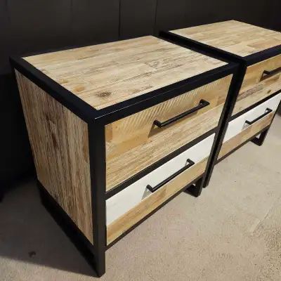 Designer Oak Nightstand Tables, View more