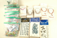lot of Fashion Jewelry Chokers Tattoos Hair Clips