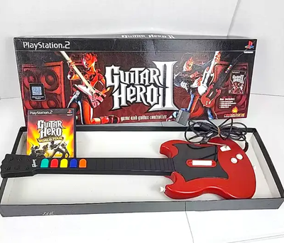 PS2 Guitar Hero Red Octane SG Gibson Wired Controller + Box, View more