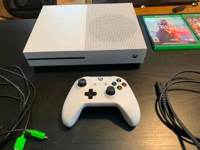 Xbox One S and Rechargable controller and Games for Sale, View more