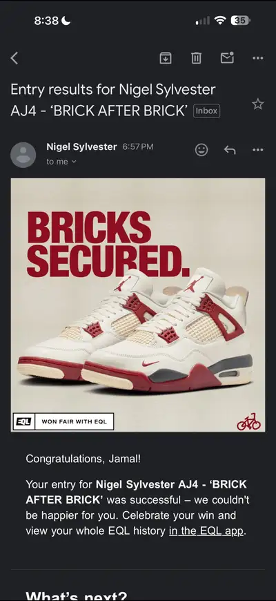 Jordan 4 Nigel bricks after the brick , View more