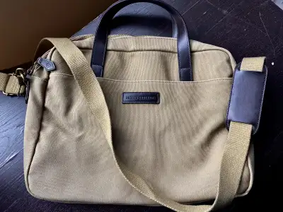 New Brooks Brothers Canvas Briefcase Crossbody Messenger, View more