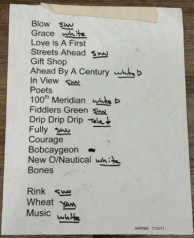 The Tragically Hip Setlist, View more