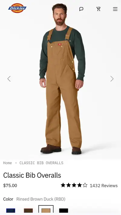 NEW Dickies Men's XXL Classic Overalls/Pants, View more