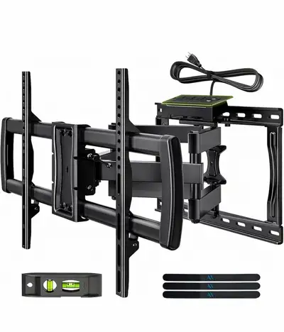 Full Motion TV Wall Mount  with Power Outlet for Most 32-85”, View more