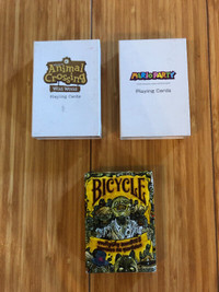 Cartes à jouer de collection nintendo et bicycle zombies
