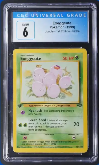 Pokemon Exeggcute 1999 Jungle 1st Edition CGC 6, View more